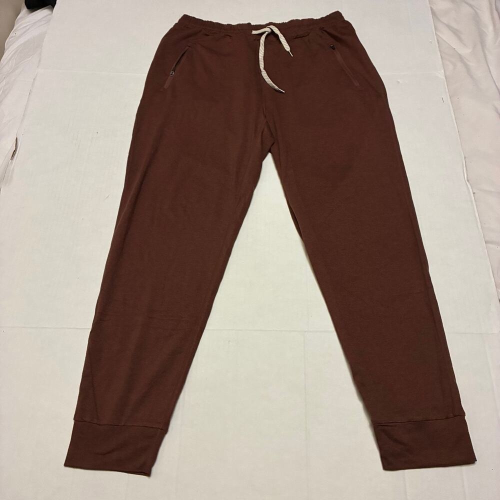 Vuori Ponto Performance Jogger Men's XL Burgundy Athleisure Soft Comfort